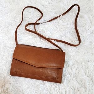 COPY - Fossil Crossbody Bag. Wallet. Leather. Brown.  Vintage